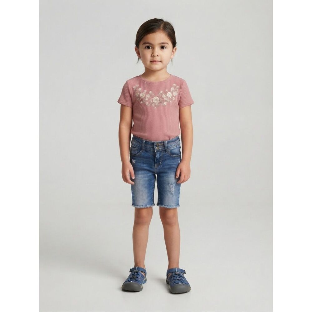 Mudd Girls Distressed Denim Shorts Size 7